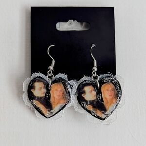 'Edward Scissorhands' Edward & Kim Handmade Heart Earrings
